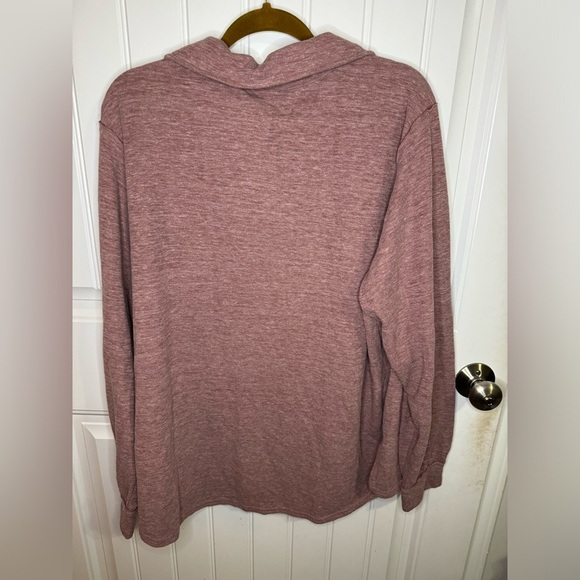 Free People Beach Heathered Red Burgundy Button Up Shirt - Picture 5 of 6